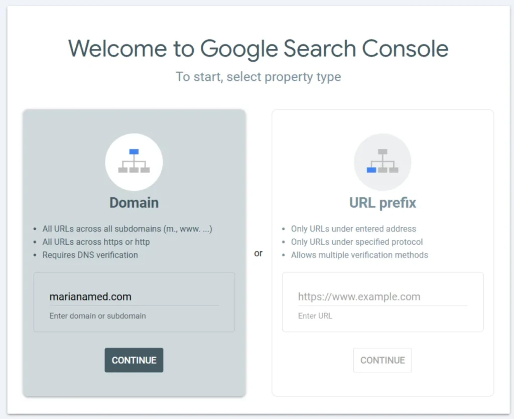 Bienvenida a la consola de búsqueda de Google Search Console