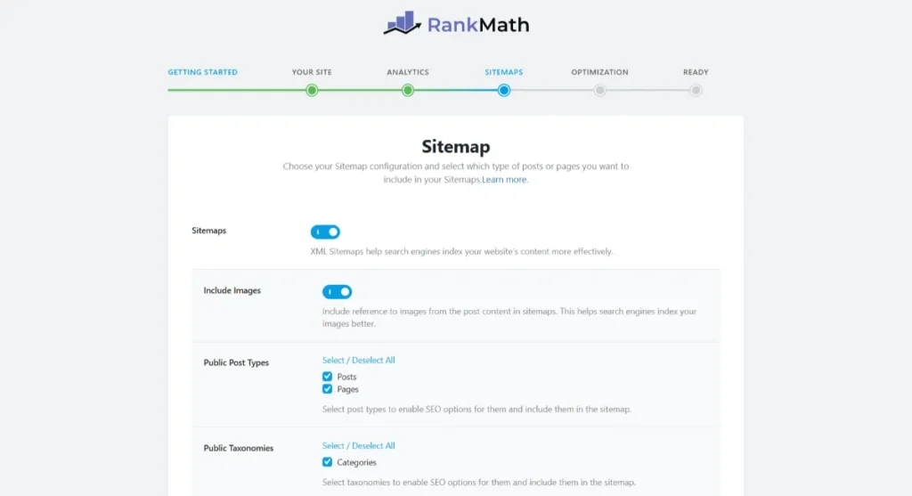 Ajustes del mapa del sitio para actualización automática